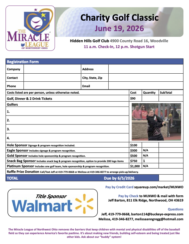 @025 Golf Registration Form